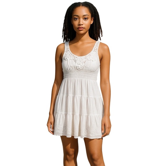 As U Wish Size 3 White Sleeveless Dress - Picture 1 of 5